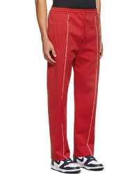 424 Red Contrast Track Pants