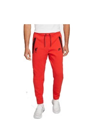 Nike Red Liverpool Tech Fleece Pants