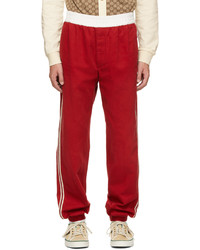 Gucci Red Military Drill Lounge Pants