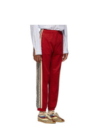 Gucci Red Oversized Gg Lounge Pants