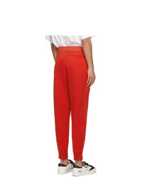 Y-3 Red Pique Classic Logo Track Pants