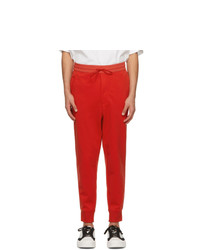 Y-3 Red Pique Classic Logo Track Pants