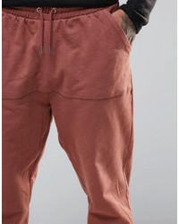 Asos Tapered Joggers With Pocket In Rust