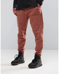Asos Tapered Joggers With Pocket In Rust