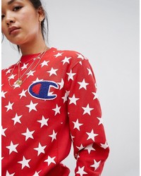 Champion Crew Neck Sweatshirt With All Over Star Print