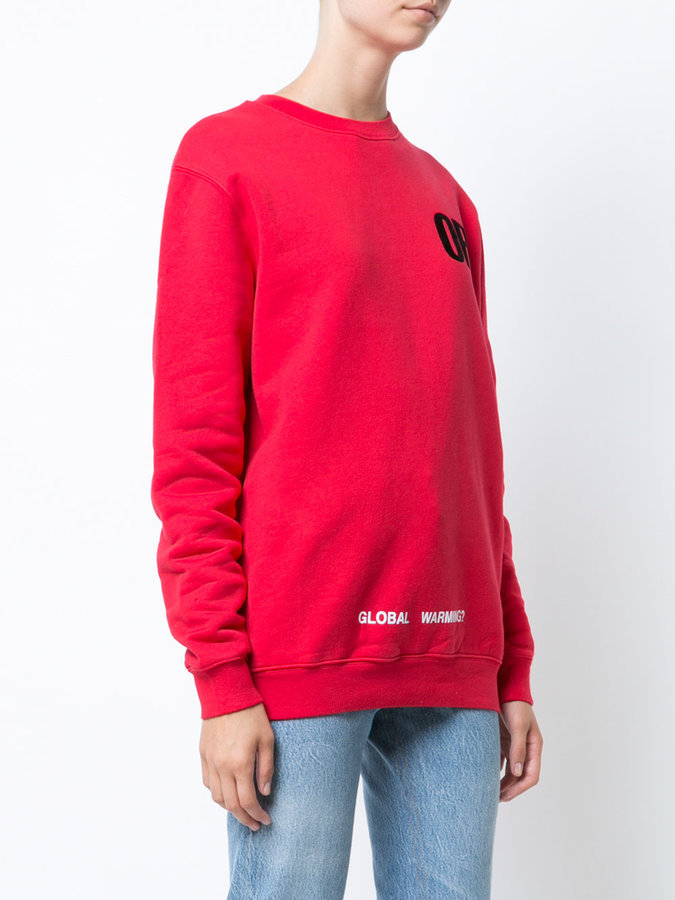 Off white on sale global warming crewneck