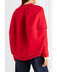 Marni Oversized Cotton Blend Jersey Sweatshirt Red