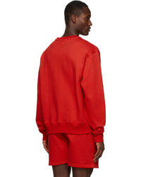 adidas x Humanrace by Pharrell Williams Red Humanrace Basics Crew Sweatshirt