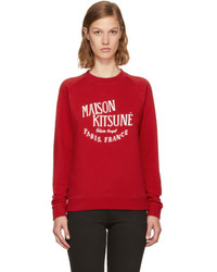 MAISON KITSUNE Red Palais Royal Sweatshirt
