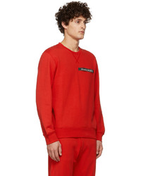 Alexander McQueen Red Selvedge Logo Tape Sweatshirt