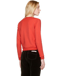 Marc Jacobs Red Shrunken Sequin Mickey Mouse Sweatshirt