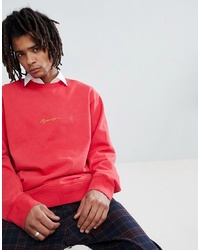 Mennace Sweat With Logo In Coral