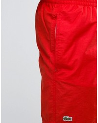 Lacoste Logo Swim Shorts In Red