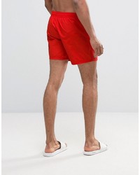 Lacoste Logo Swim Shorts In Red