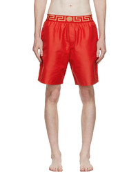 Versace Underwear Red Greca Swim Shorts