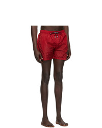 Balmain Red Logo Swim Shorts