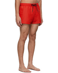 Versace Underwear Red Logo Swim Shorts