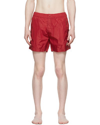 Moncler Red Logo Swim Shorts