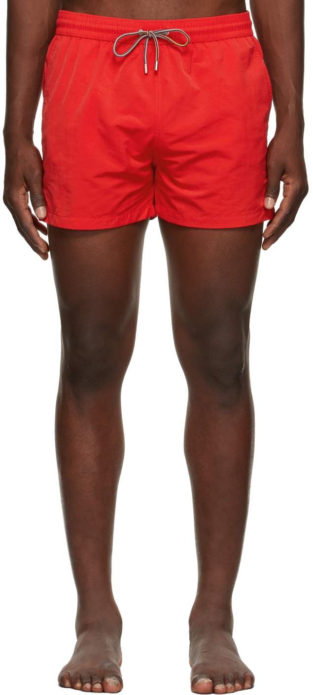 Paul Smith Red Plain Swim Shorts, $125 | SSENSE | Lookastic