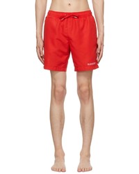 Burberry Red Polyester Swim Shorts