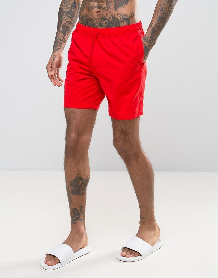 asos red shorts