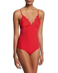 Stella McCartney Broderie Anglaise One Piece Swimsuit Red