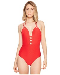 Jets By Jessika Allen Perspective Plunged Swimsuit Swimsuits One Piece