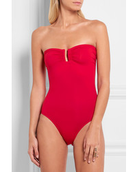 Eres Les Essentiels Cassiopee Bandeau Swimsuit Red