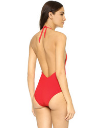 Karla Colletto Low Back Plunge Swimsuit