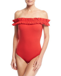 Karla Colletto Mondria Off The Shoulder Maillot One Piece Swimsuit