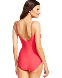 INC International Concepts Pleated One Piece Swimsuit