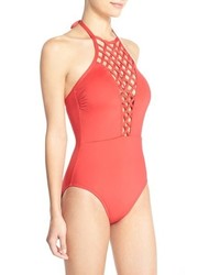 Kenneth Cole New York Sheer Satisfaction One Piece Swimsuit