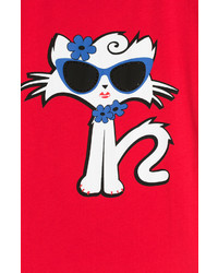 Karl Lagerfeld Choupette On The Beach Cotton T Shirt