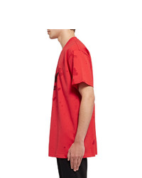 Givenchy Columbian Fit Distressed Cotton Jersey T Shirt