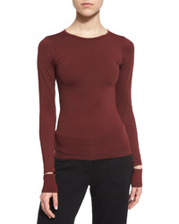 Helmut Lang Fitted Slit Cuff Stretch Jersey Tee