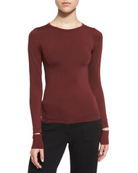 Helmut Lang Fitted Slit Cuff Stretch Jersey Tee