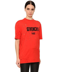 Givenchy Oversized Destroyed Jersey T Shirt