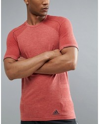 adidas Running Prime Knit T Shirt In Red Az2882