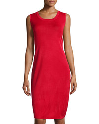 Misook Essential Knit Tank Dress Cardinal Red