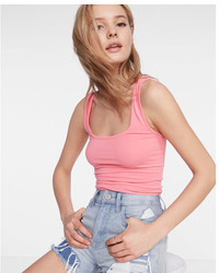Express Abbreviated Square Scoop Neck Tank