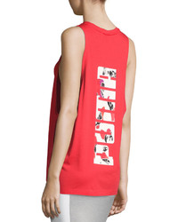 Puma Archive Logo Athletic Tank Top Red