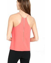 Bright Red Cut Out Zip Back Cami