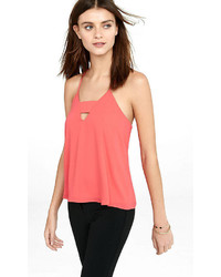 Bright Red Cut Out Zip Back Cami