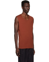 Lemaire Burgundy Ribbed Tank Top