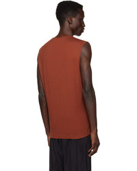 Lemaire Burgundy Ribbed Tank Top