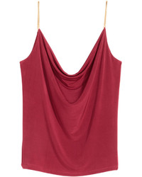 H&M Draped Camisole Top Red Ladies