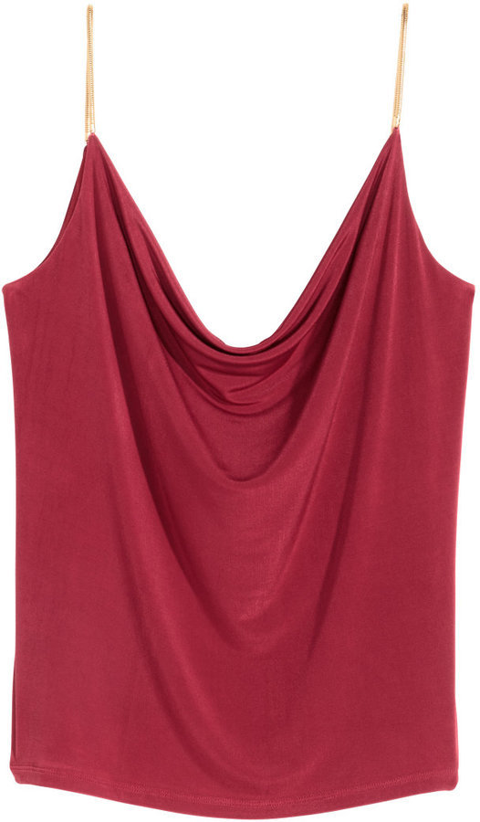 H\u0026M Draped Camisole Top Red Ladies, $24 