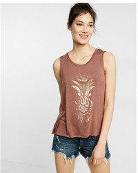 Express Foil Pineapple Muscle Tank