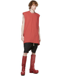 Rick Owens Red Tommy Tank Top