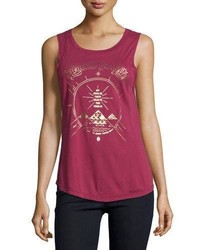 Spiritual Gangster Sky Above Me Logo Muscle Tank Top Red